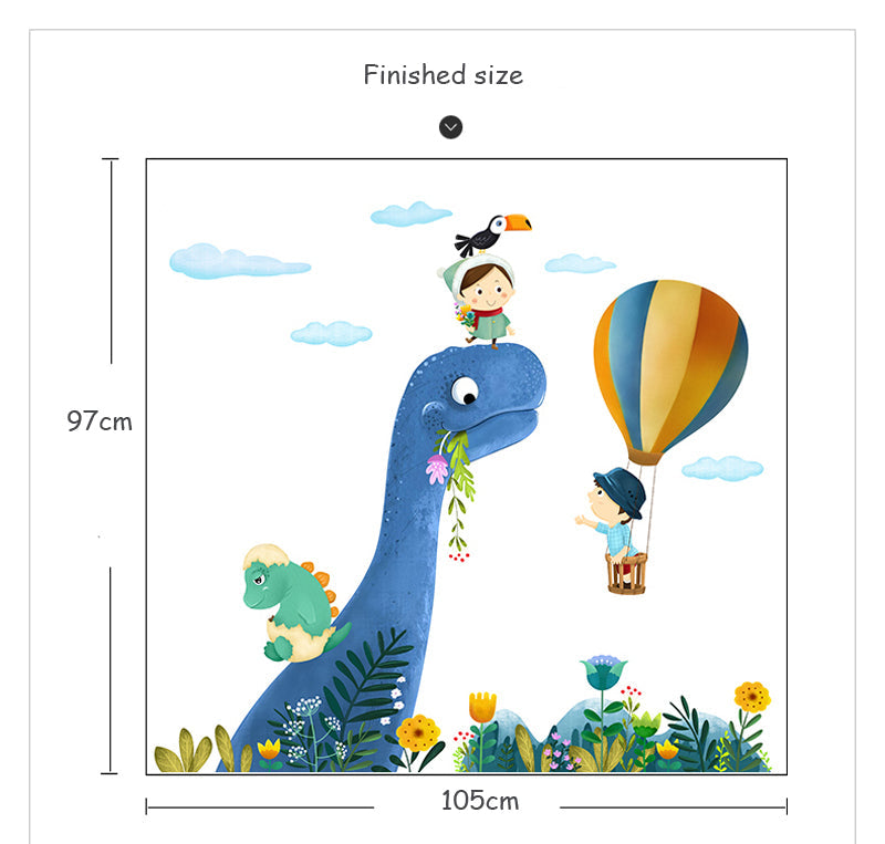 Cartoon Wall Decals Dinosaur Paradise - Large