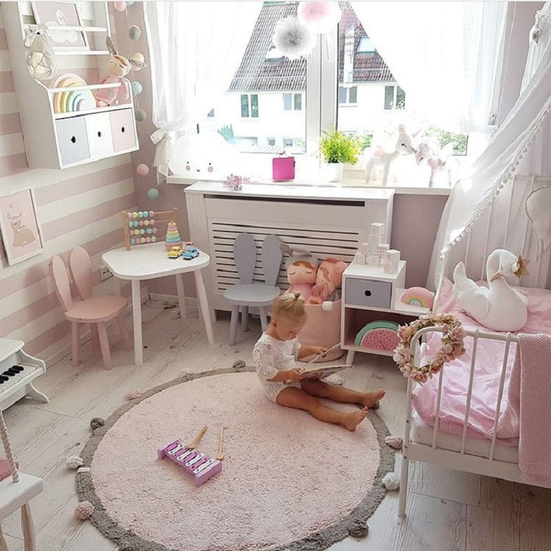 Nordic Cute Soft Round Rug