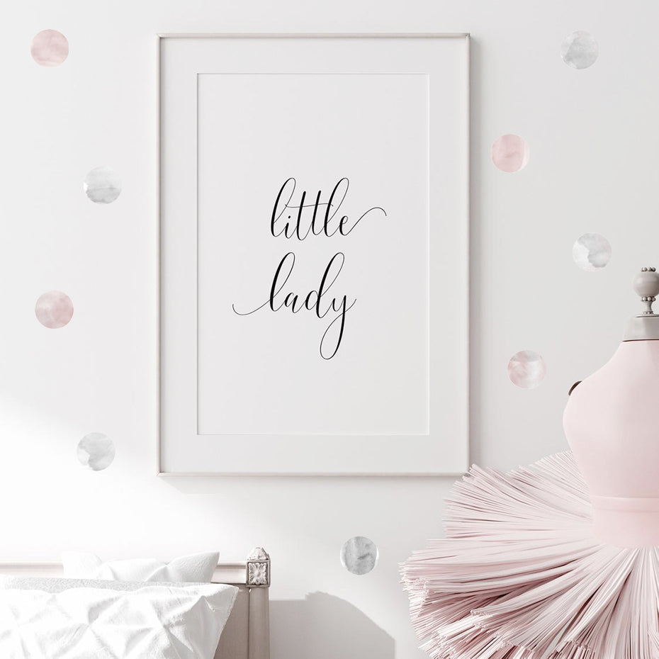 Nursery Wall Decals Watercolor Polk Dots