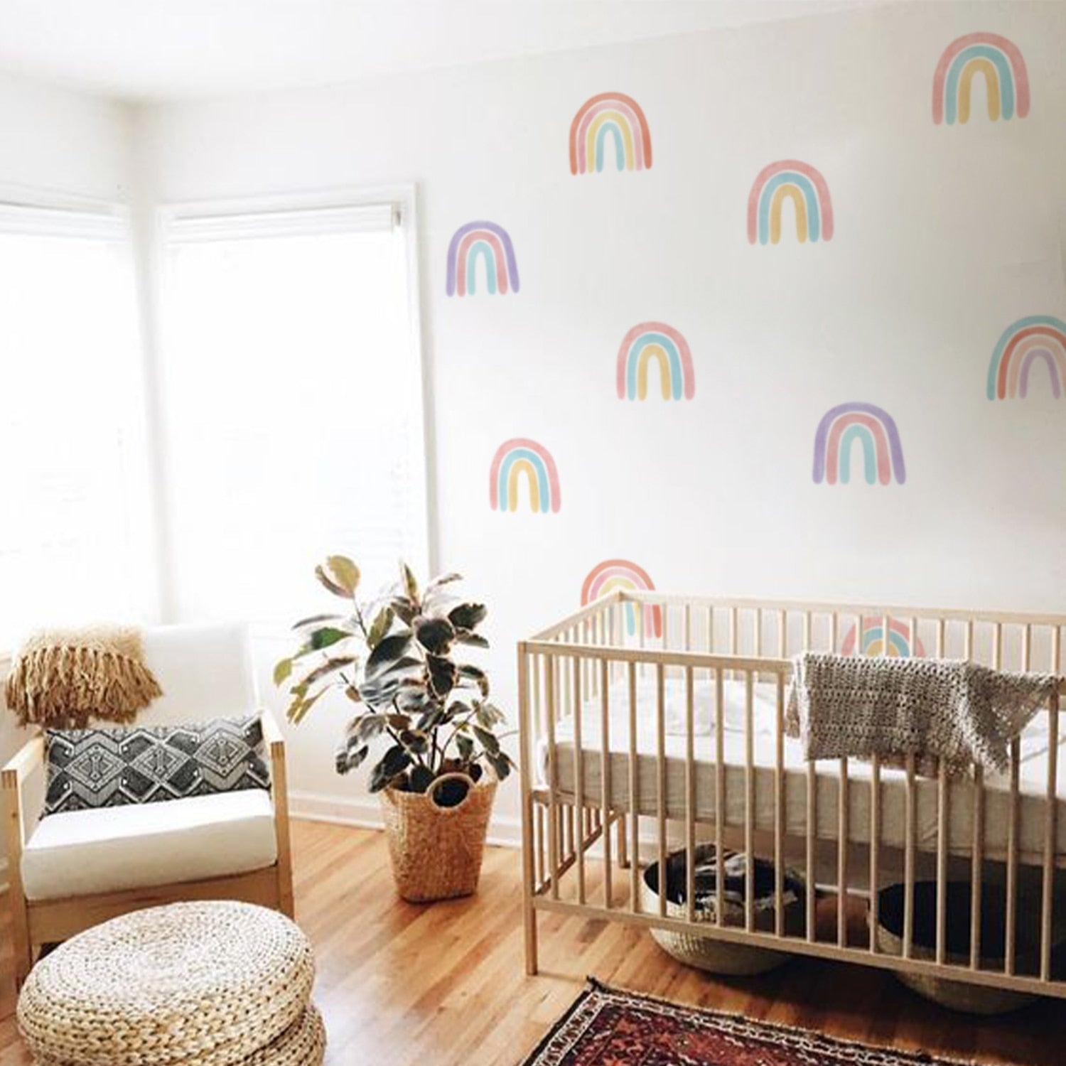 Small Colorful Rainbows Wall Decals