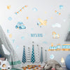 Cartoon Wall Decals Vehicles Boys Toys