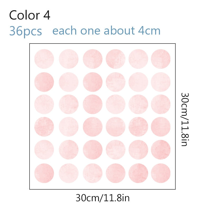 Nursery Wall Decals Watercolor Polk Dots