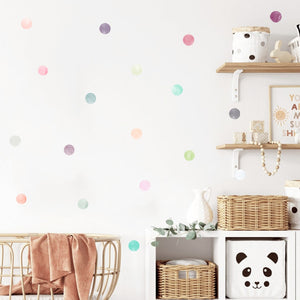 Nursery Wall Decals Watercolor Polk Dots
