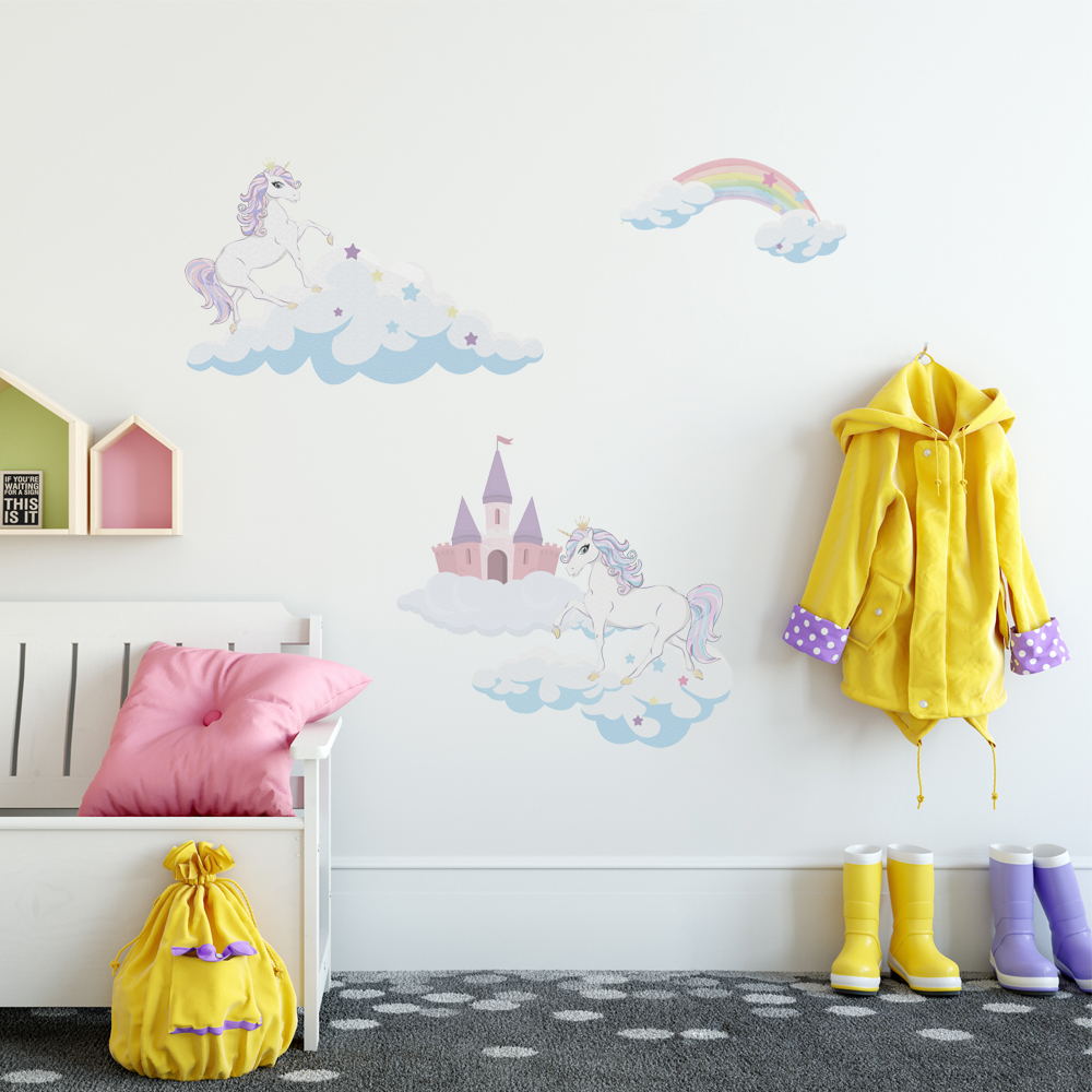 Unicorns And Rainbows Wall Decals