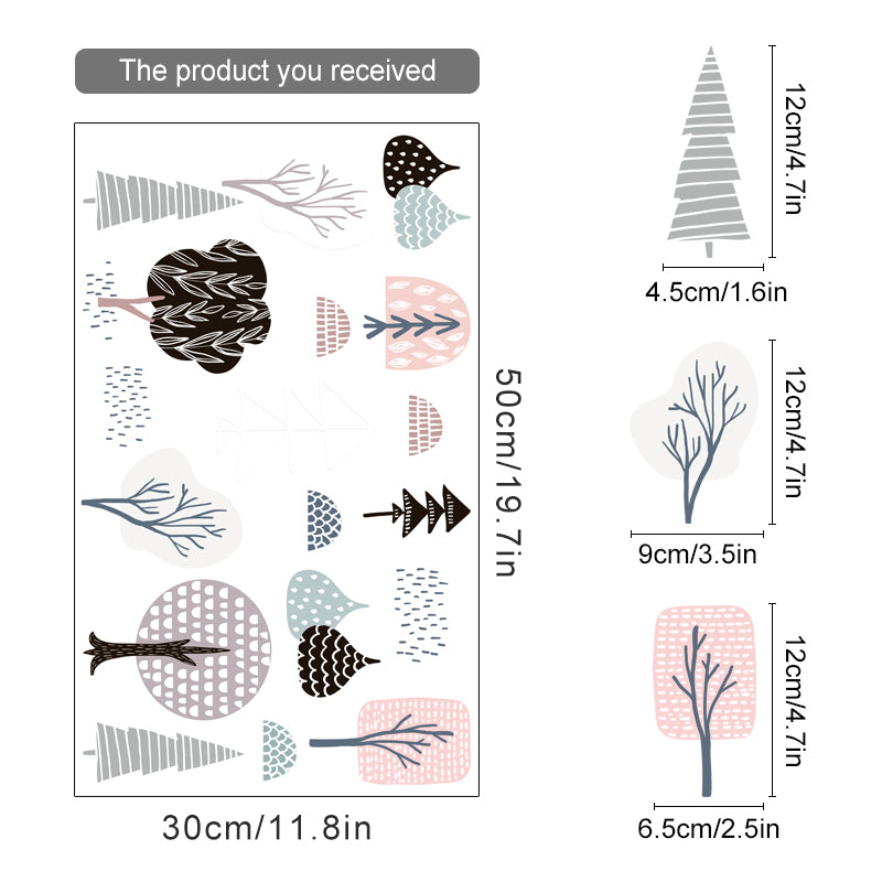 Christmas Tree Cartoon Wall Decals