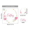Custom Name Peony Flowers Wall Decals