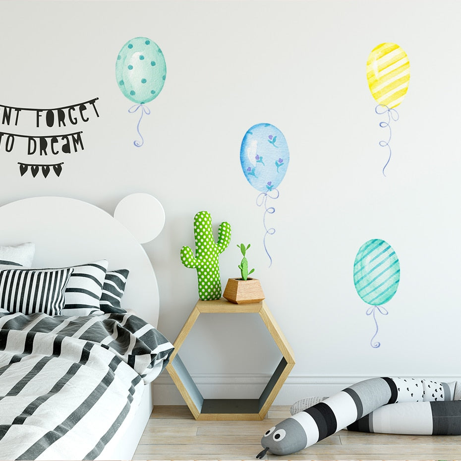 Nursery Wall Decals 7Pcs Colourful Balloon