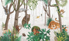 Cute Cartoon Animals Hide-and-Seek Wallpaper Mural