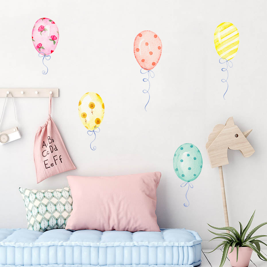 Nursery Wall Decals 7Pcs Colourful Balloon