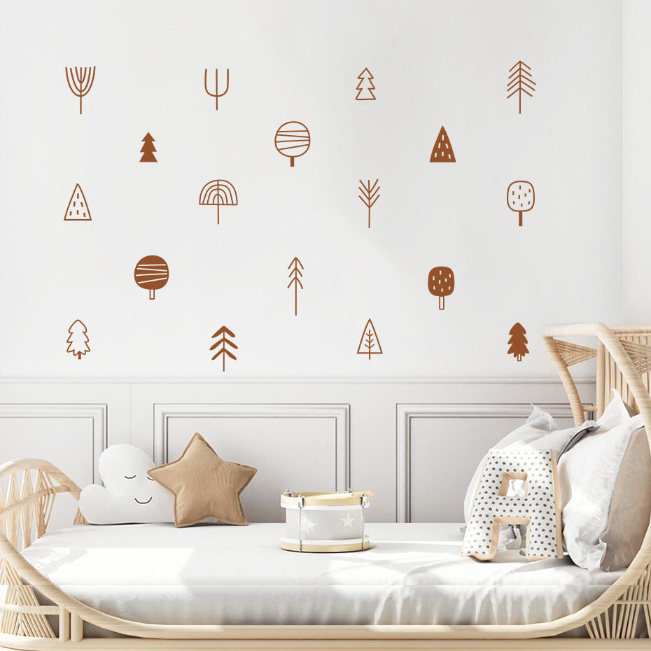 Nordic Woodland Trees Wall Decals