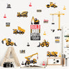 Cartoon Wall Decals Construction Engineering Vehicle