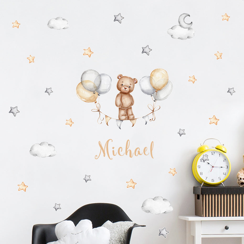 Custom Name Wall Decals Little Bears