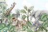 Chilling Lions and Animal Friends Nursery Wallpaper Mural