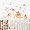 Cartoon Wall Decals Forest Animals Mushroom Acorn