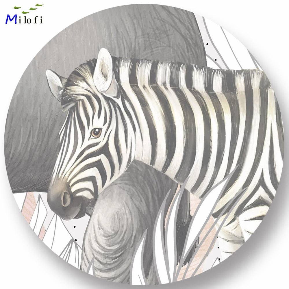 Pink Light Tones Safari Animals Wallpaper Mural