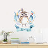 Custom Name Wall Decals Owl Tribe Leaves