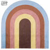 Half Round Area Rug Nordic Rainbow