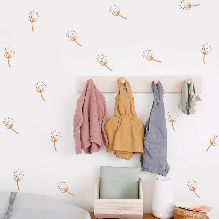 Nursery Wall Decals Bee Flowers
