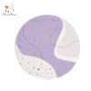 Nursery Area Round Rug Purple Art