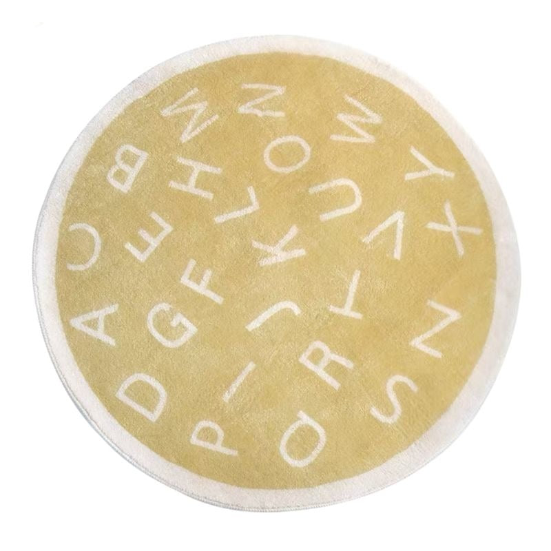 Round Nursery Rug ABC Alphabet