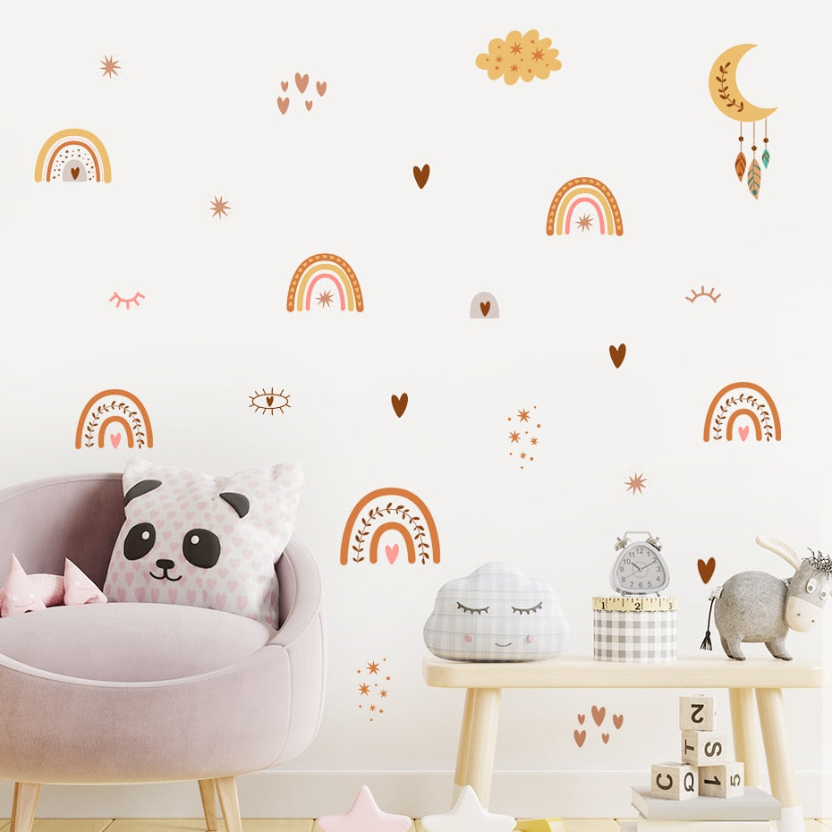 Boho Wall Decals Beautiful Rainbows and Designs
