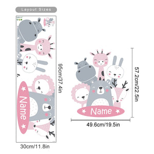 Custom Name Wall Decals Animal Friends