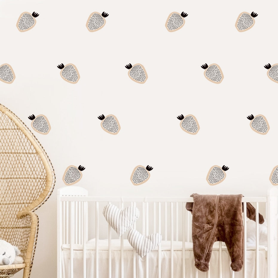 Cartoon Wall Decals Cute Strawberries