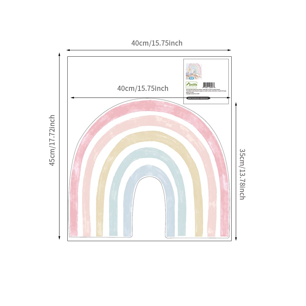 Large Light Rainbow Wall Decal