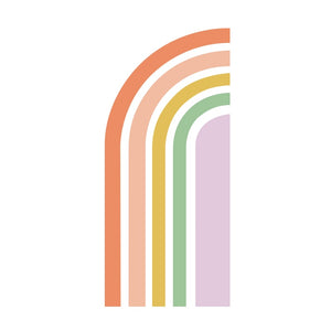 Nursery Wall Decal Large Half Elongated Rainbow