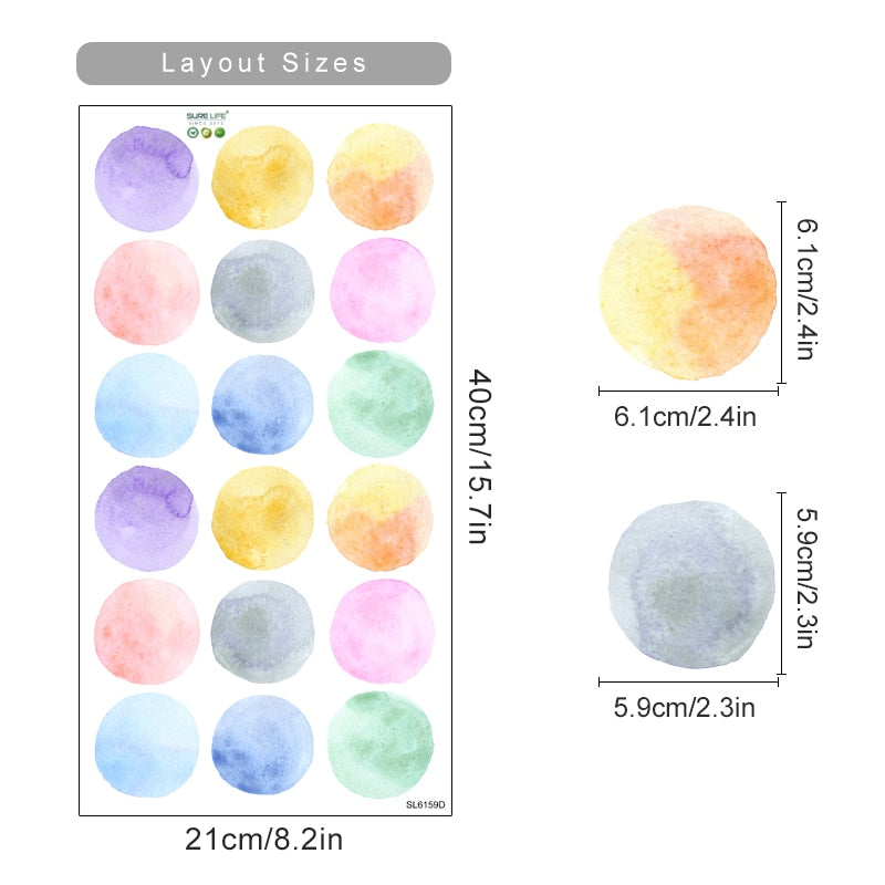 Pattern Wall Decal Colorful Polka Dots