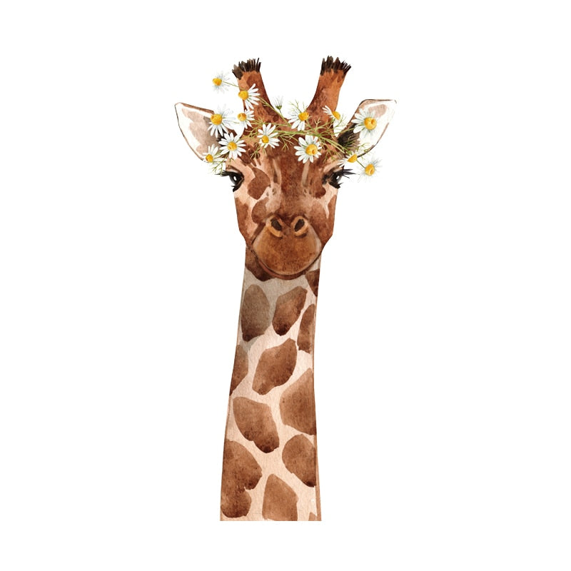 Nursery Wall Decal Cute Alpaca Giraffe