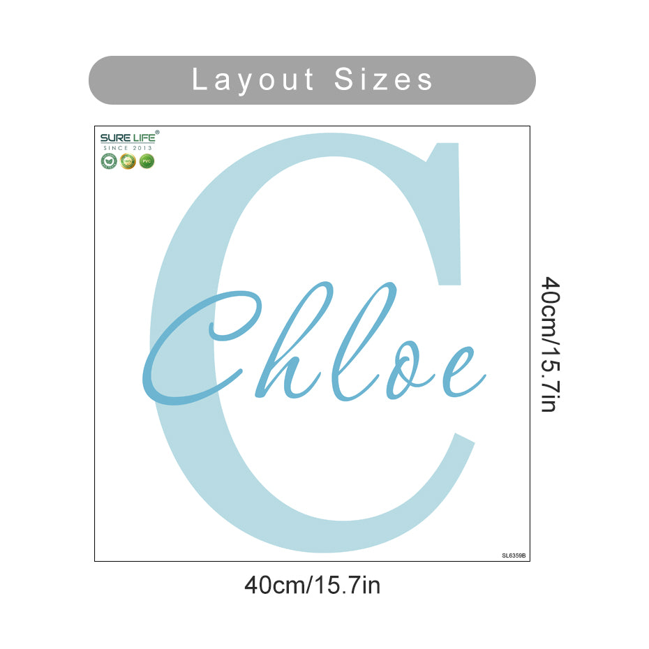 Custom Name Wall Decals Cute Elephant Air Balloon