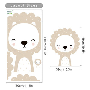 Cartoon Wall Decals Cute Deer Fox Polka Dots