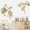 Nursery Wall Decals Monkeys Tropical Flowers