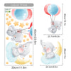 Custom Name Wall Decals Cute Elephant Air Balloon