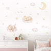 Cartoon Wall Decals Bunny Moon Clouds