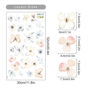 Boho Herbs Field Flowers Wall Decals