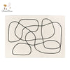 Soft Area Rug Wavy Stripes