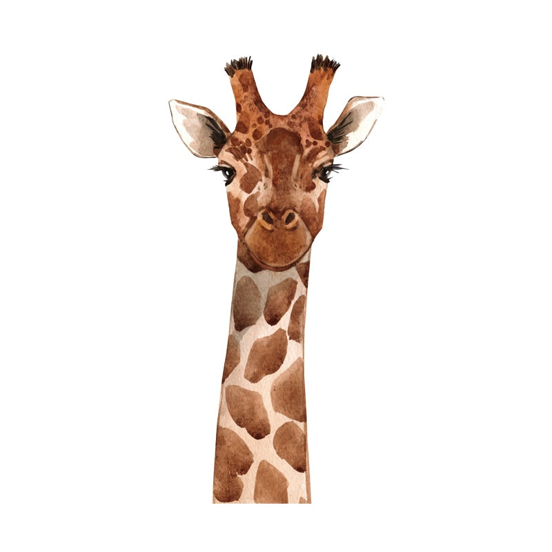 Nursery Wall Decal Cute Alpaca Giraffe