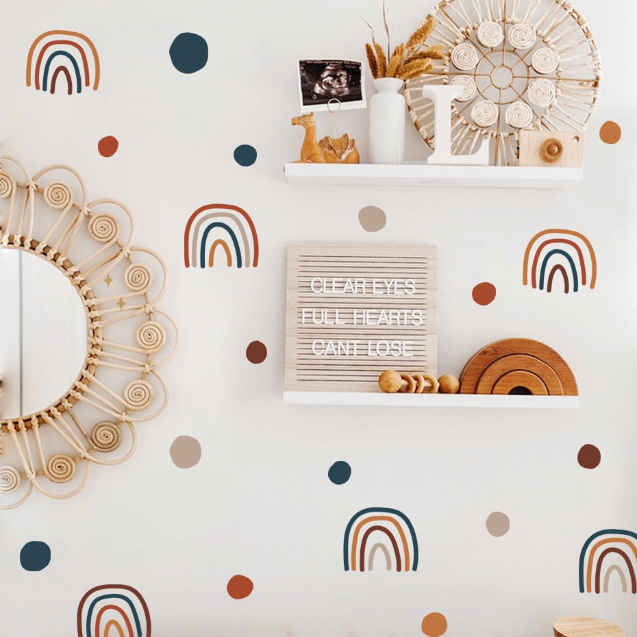 Cartoon Wall Decal Bohemian Rainbows