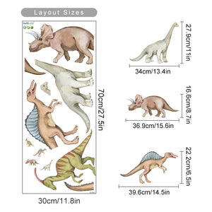 Cartoon Wall Decals Dinosaurs Volcanic Eruption
