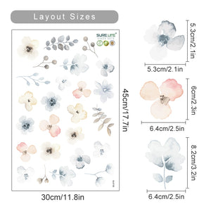 Boho Herbs Field Flowers Wall Decals