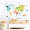 Nursery Wall Decals Animal World Map
