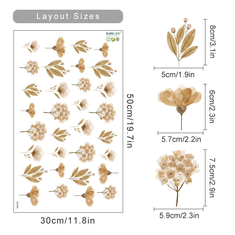 Floral Wall Decals Spring Flowers