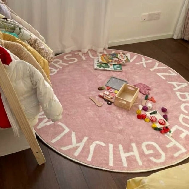 Round Rug Circle ABC Alphabet
