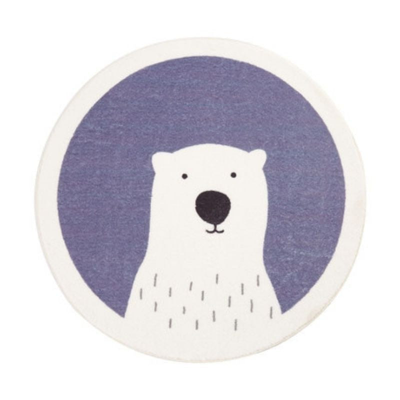 Nursery Round Area Rug Bears