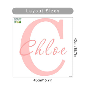 Custom Name Wall Decals Cute Elephant Air Balloon
