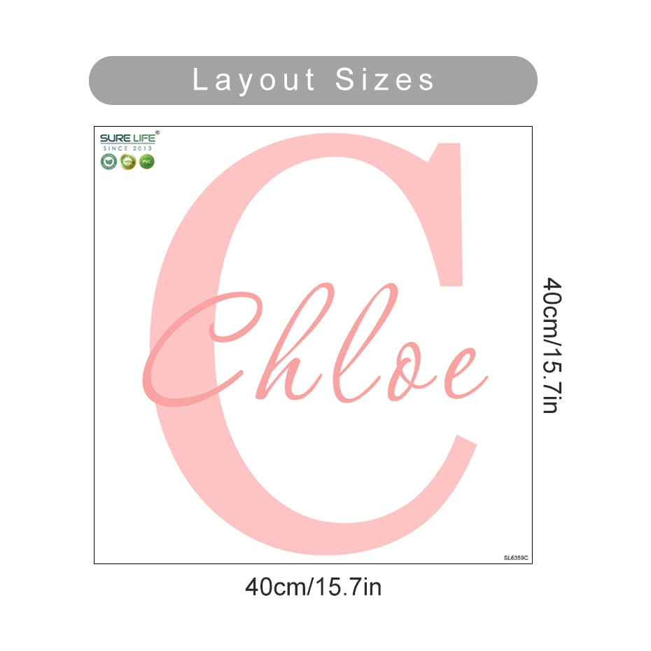 Custom Name Wall Decals Cute Elephant Air Balloon