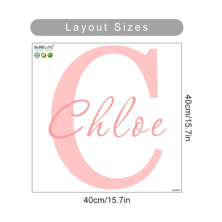 Custom Name Wall Decals Cute Elephant Air Balloon