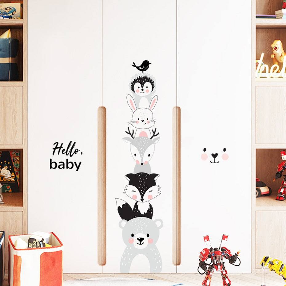 Cartoon Wall Decal Animal Friends